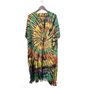 Vibrant Tie-Dye Kaftan